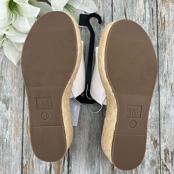 Women's Dressy Raffia Platform Slide Sandals Shies Size 7 - Picture 7 of 12